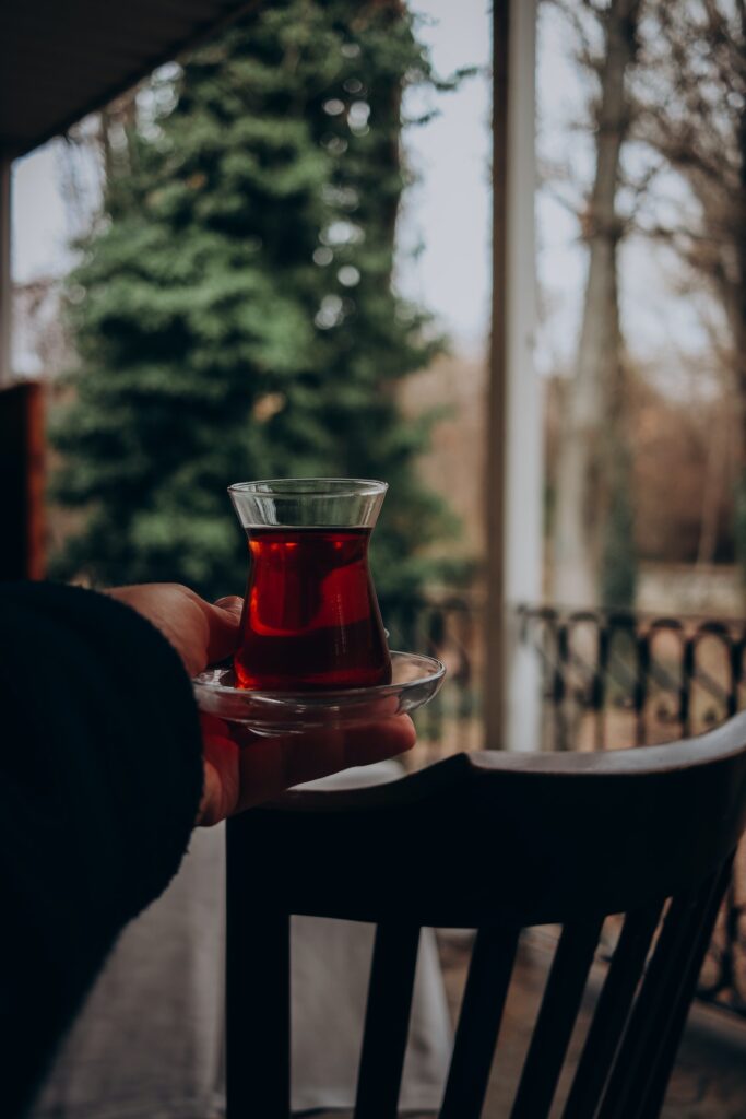 Photo by Fatih Guney: https://www.pexels.com/photo/hand-holding-turkish-tea-16076813/